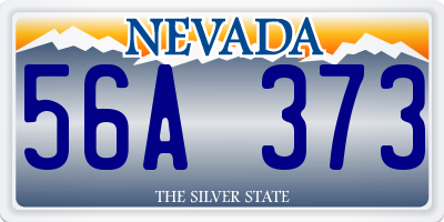 NV license plate 56A373