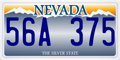 NV license plate 56A375
