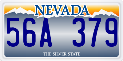NV license plate 56A379