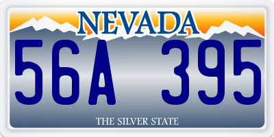 NV license plate 56A395