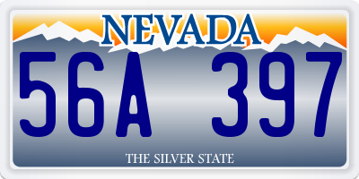 NV license plate 56A397