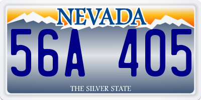 NV license plate 56A405