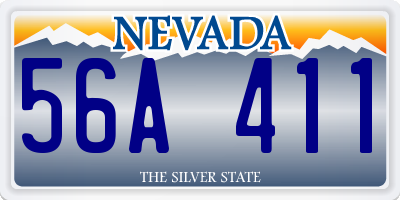 NV license plate 56A411