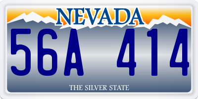 NV license plate 56A414