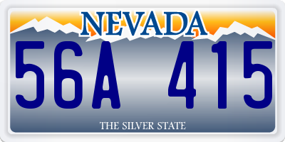 NV license plate 56A415