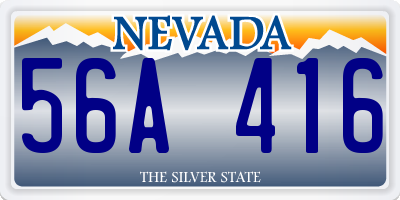 NV license plate 56A416