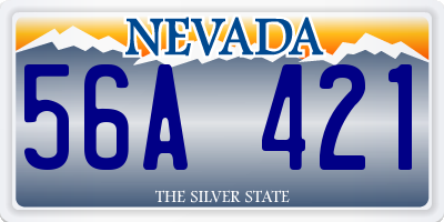 NV license plate 56A421