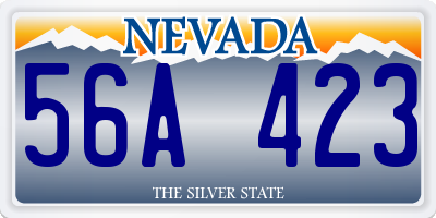 NV license plate 56A423