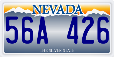 NV license plate 56A426