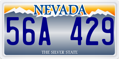 NV license plate 56A429