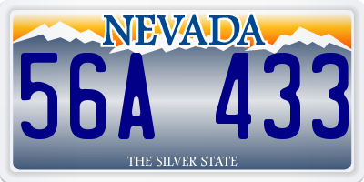 NV license plate 56A433