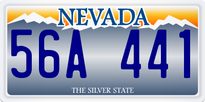 NV license plate 56A441
