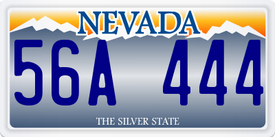 NV license plate 56A444