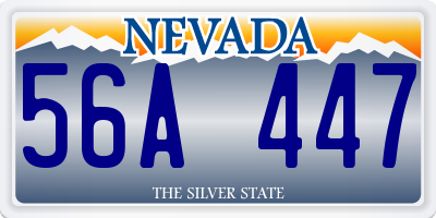 NV license plate 56A447