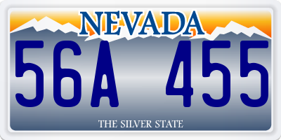 NV license plate 56A455