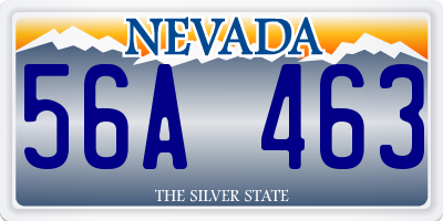 NV license plate 56A463