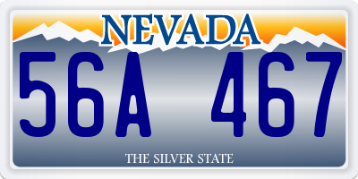 NV license plate 56A467