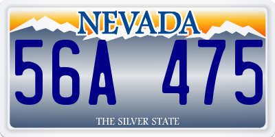 NV license plate 56A475