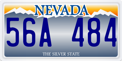 NV license plate 56A484
