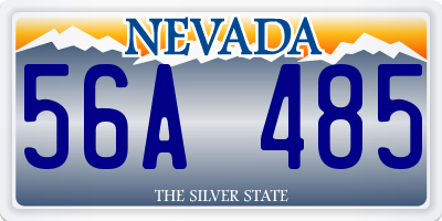 NV license plate 56A485