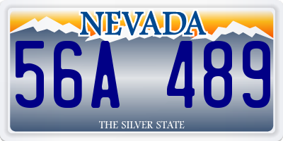 NV license plate 56A489