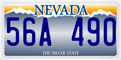NV license plate 56A490