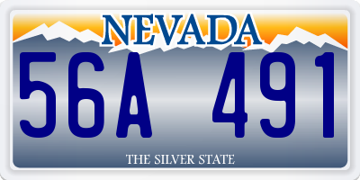 NV license plate 56A491