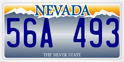 NV license plate 56A493