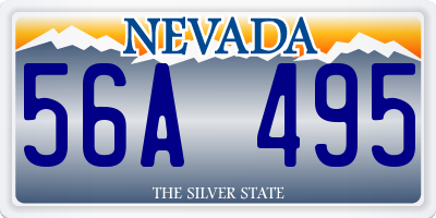 NV license plate 56A495