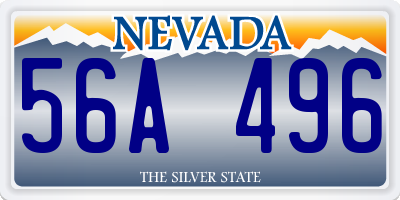 NV license plate 56A496