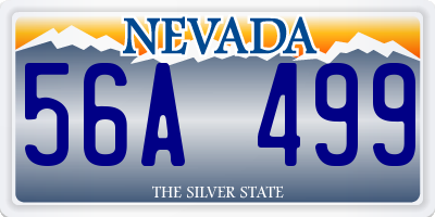 NV license plate 56A499