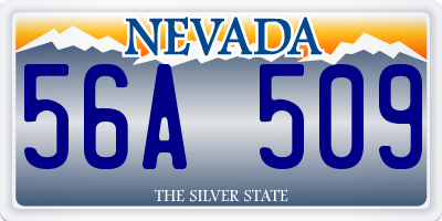 NV license plate 56A509