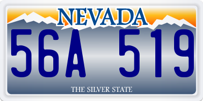 NV license plate 56A519