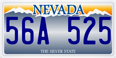 NV license plate 56A525