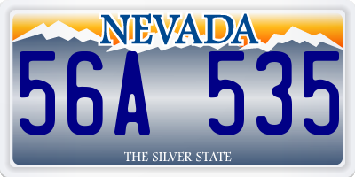 NV license plate 56A535