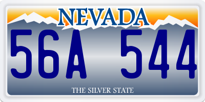 NV license plate 56A544