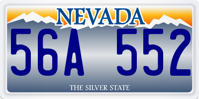 NV license plate 56A552