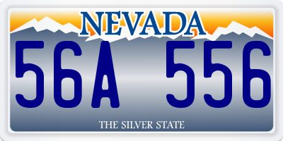 NV license plate 56A556