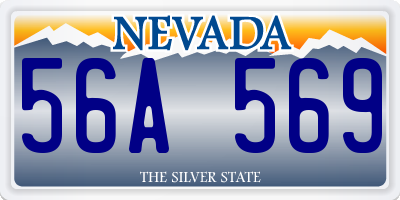 NV license plate 56A569