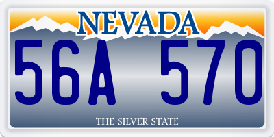 NV license plate 56A570