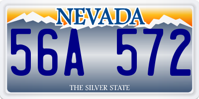 NV license plate 56A572