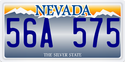 NV license plate 56A575