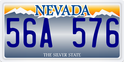 NV license plate 56A576