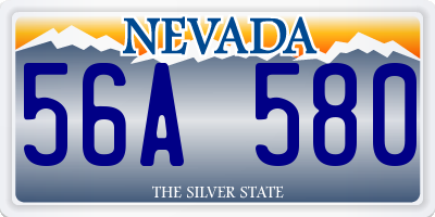 NV license plate 56A580