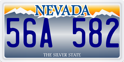 NV license plate 56A582