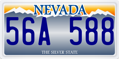 NV license plate 56A588