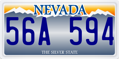 NV license plate 56A594