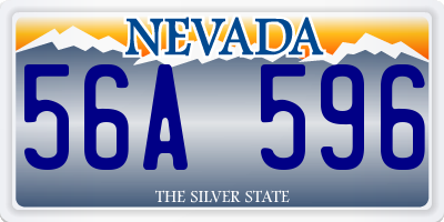 NV license plate 56A596