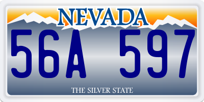 NV license plate 56A597