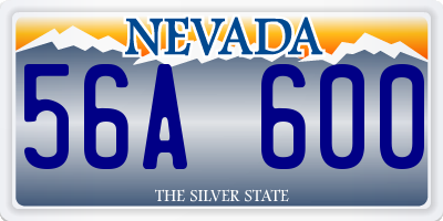 NV license plate 56A600